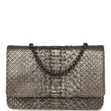 Chanel Wallet On Chain WOC Silver and Brown Aged Python Antique Silver Hardware - Thumbnail View 1