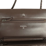 Chanel Wallet On Chain WOC Silver and Brown Aged Python Antique Silver Hardware - Thumbnail View 8