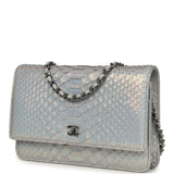 Chanel Wallet On Chain WOC Silver Iridescent Python Ruthenium Hardware - Thumbnail View 5