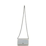 Chanel Wallet On Chain WOC Silver Iridescent Python Ruthenium Hardware - Thumbnail View 7