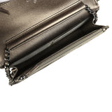 Pre-owned Chanel Wallet On Chain WOC Anthracite Lizard Ruthenium Hardware - Thumbnail View 9