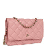 Chanel Wallet On Chain WOC Pink Shiny Caviar Light Gold Hardware - Thumbnail View 2