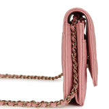Chanel Wallet On Chain WOC Pink Shiny Caviar Light Gold Hardware - Thumbnail View 3