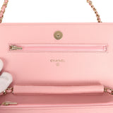 Chanel Wallet On Chain WOC Pink Shiny Caviar Light Gold Hardware - Thumbnail View 8
