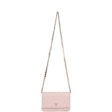 Chanel Wallet On Chain WOC Light Pink Caviar Light Gold Hardware - Thumbnail View 7