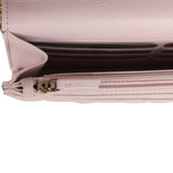 Chanel Wallet On Chain WOC Light Pink Caviar Light Gold Hardware - Thumbnail View 10