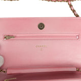 Chanel Classic Wallet On Chain Ombre Pink Shiny Goatskin Light Gold Hardware - Thumbnail View 8