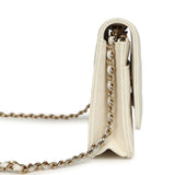 Chanel Wallet On Chain WOC White Shiny Caviar Light Gold Hardware - Thumbnail View 3