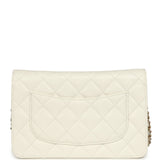 Chanel Wallet On Chain WOC White Shiny Caviar Light Gold Hardware - Thumbnail View 4