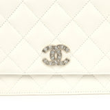 Chanel Wallet On Chain WOC White Shiny Caviar Light Gold Hardware - Thumbnail View 8