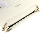 Chanel Wallet On Chain WOC White Shiny Caviar Light Gold Hardware - Thumbnail View 10