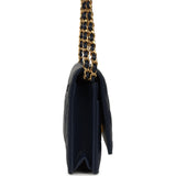 Chanel "Twist Your Buttons" Wallet On Chain WOC Navy Blue Shiny Caviar Antique Gold Hardware - Thumbnail View 3