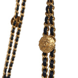 Chanel "Twist Your Buttons" Wallet On Chain WOC Navy Blue Shiny Caviar Antique Gold Hardware - Thumbnail View 8