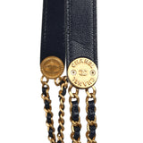 Chanel "Twist Your Buttons" Wallet On Chain WOC Navy Blue Shiny Caviar Antique Gold Hardware - Thumbnail View 9