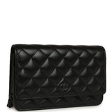 Chanel Classic Wallet On Chain WOC SO Black Lambskin Black Hardware - Thumbnail View 2