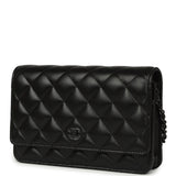Chanel Classic Wallet On Chain WOC SO Black Lambskin Black Hardware - Thumbnail View 5