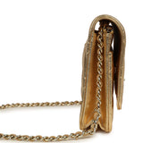 Chanel Classic Wallet On Chain WOC Gold Metallic Caviar Light Gold Hardware - Thumbnail View 3