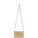 Chanel Classic Wallet On Chain WOC Gold Metallic Caviar Light Gold Hardware - Thumbnail View 7