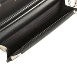 Chanel Wallet On Chain WOC Black Lamsbkin Silver Hardware - Thumbnail View 9
