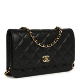 Chanel Wallet On Chain WOC Black Caviar Gold Hardware - Thumbnail View 2