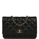 Chanel Wallet On Chain WOC Black Caviar Gold Hardware - Thumbnail View 1