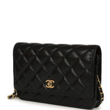 Chanel Wallet On Chain WOC Black Caviar Gold Hardware - Thumbnail View 5