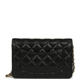 Chanel Wallet On Chain WOC Black Caviar Gold Hardware - Thumbnail View 4
