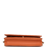 Pre-owned Chanel Classic Wallet On Chain Orange Patent Leather Light Gold Hardware - Thumbnail View 6