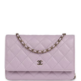 Chanel Classic Wallet On Chain WOC Light Purple Caviar Light Gold Hardware - Thumbnail View 1