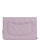 Chanel Classic Wallet On Chain WOC Light Purple Caviar Light Gold Hardware - Thumbnail View 4