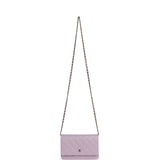 Chanel Classic Wallet On Chain WOC Light Purple Caviar Light Gold Hardware - Thumbnail View 7
