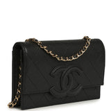 Chanel "Neo Filigree" Wallet on Chain Black Grained Calfskin Gold Hardware - Thumbnail View 2