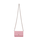 Chanel Classic Wallet On Chain WOC Pink Caviar Light Gold Hardware - Thumbnail View 7