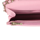 Chanel Classic Wallet On Chain WOC Pink Caviar Light Gold Hardware - Thumbnail View 10