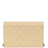 Chanel "Neo Filigree" Wallet on Chain WOC Beige, Black Grained Calfskin Gold Hardware - Thumbnail View 4