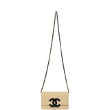 Chanel "Neo Filigree" Wallet on Chain WOC Beige, Black Grained Calfskin Gold Hardware - Thumbnail View 7