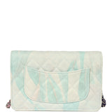 Chanel "Jungle Jeans" Wallet on Chain Light Blue, Multicolor Printed Denim Silver Hardware - Thumbnail View 4