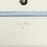 Chanel "Jungle Jeans" Wallet on Chain Light Blue, Multicolor Printed Denim Silver Hardware - Thumbnail View 12