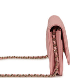 Chanel Classic Wallet On Chain WOC Pink Caviar Light Gold Hardware - Thumbnail View 3