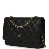 Chanel Classic Wallet On Chain WOC Black Caviar Gold Hardware - Thumbnail View 5