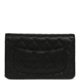 Chanel Classic Wallet On Chain WOC Black Caviar Gold Hardware - Thumbnail View 4