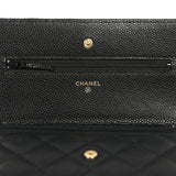 Chanel Classic Wallet On Chain WOC Black Caviar Gold Hardware - Thumbnail View 8