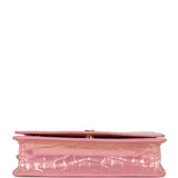 Chanel Wallet on Chain WOC Pink Iridescent Croc Embossed Calfskin Gold Hardware - Thumbnail View 6