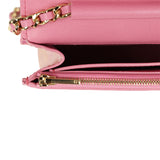 Chanel Wallet on Chain WOC Pink Iridescent Croc Embossed Calfskin Gold Hardware - Thumbnail View 10