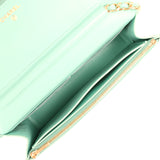 Chanel Wallet on Chain WOC Turquoise Iridescent Croc Embossed Calfskin Gold Hardware - Thumbnail View 10