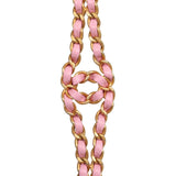 Pre-owned Chanel Classic Wallet On Chain WOC Pink Lambskin Brushed Gold Hardware - Thumbnail View 8
