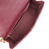 Chanel XXL Classic Single Flap Bag Burgundy Shiny Caviar Antique Gold Hardware