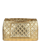Chanel XXL Classic Single Flap Bag Gold Metallic Lambskin Light Gold Hardware - Thumbnail View 4