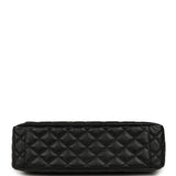 Chanel XXL Classic Single Travel Flap Bag Black Shiny Aged Calfskin Brushed Gold Hardware - Thumbnail View 6