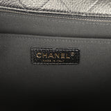Chanel XXL Classic Single Travel Flap Bag Black Shiny Aged Calfskin Brushed Gold Hardware - Thumbnail View 9